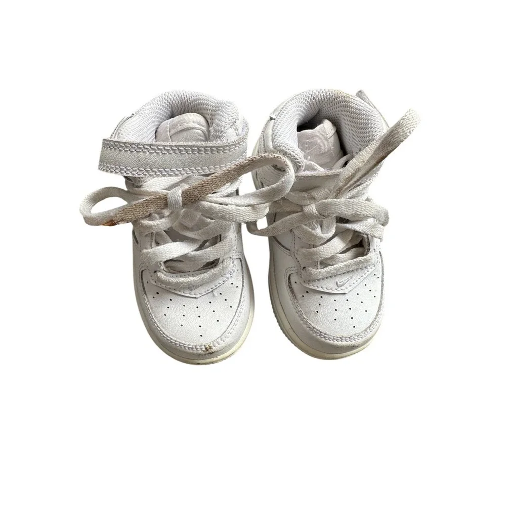 Nike Air Force 1 Mid LE Boys Baby Size 5C White Shoes Sneakers DH2935-111
